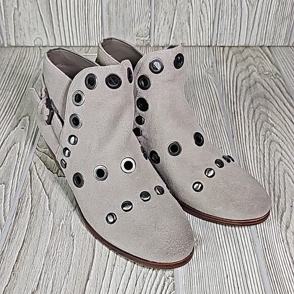 Sam Edelman Pedra Taupe Suede Leather Ankle Boots Womens Size 5 NEW - Picture 9 of 13